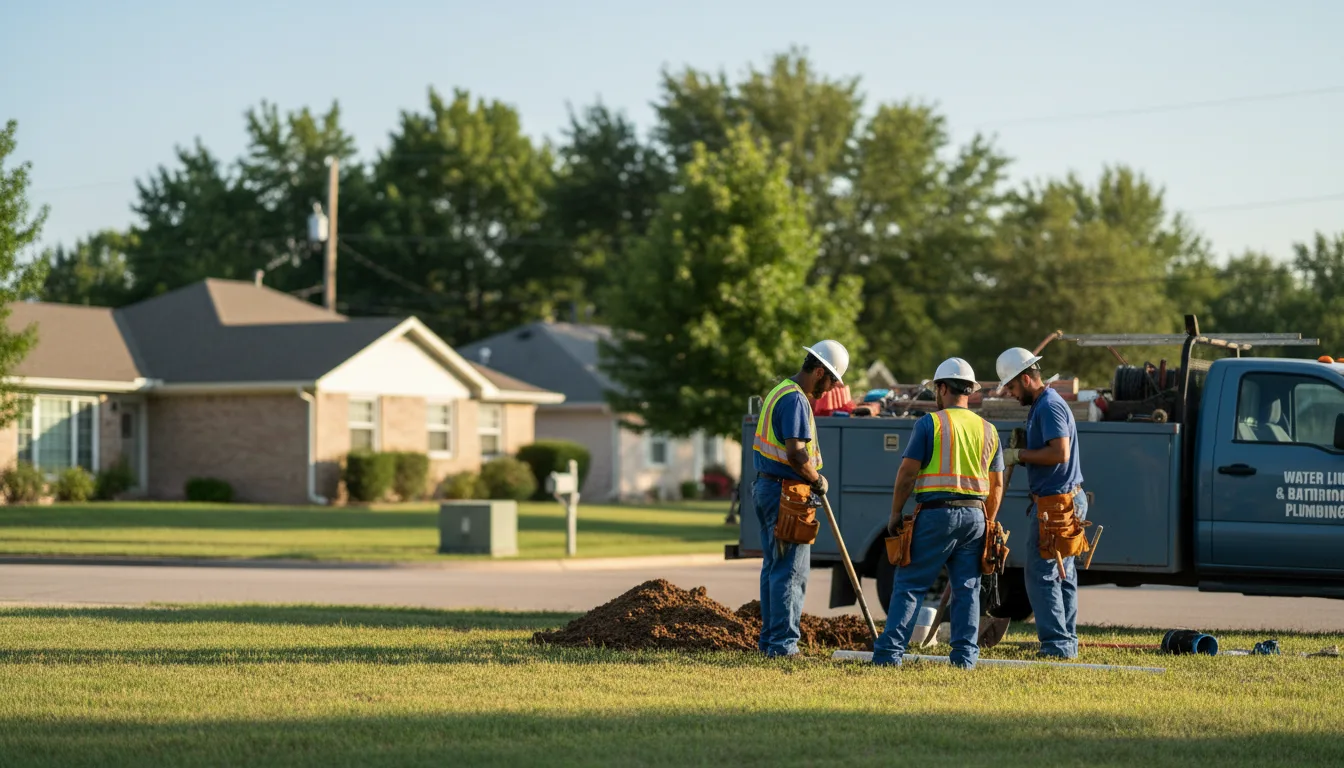Residential water line and bathroom plumbing service in Martin, PA